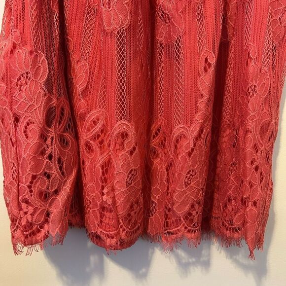 Maurices Womens Tank Top Size 2X pink lace Modal Spring dainty Y2K summer femini - Picture 2 of 11